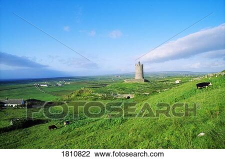 Stock Image - Doonagore Castle, Doolin, Co Clare, Ireland. Fotosearch
