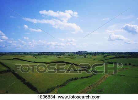 Picture - Drumlins near Dundalk, Co Louth, Ireland. Fotosearch