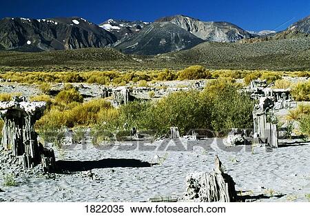 Eroded pillars on Navy Beach, Mono Lake, California, USA View Large Photo Image Stock Photography - Eroded pillars on Navy Beach, Mono Lake, California, USA. Fotosearch