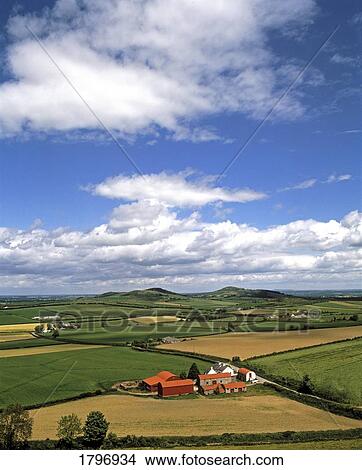 Picture - Farmland near Dunmore Castle, Co Laois, Ireland. Fotosearch