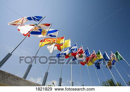 Flags of Canadian provinces View Large Photo Image Stock Photo - Flags of Canadian provinces. Fotosearch