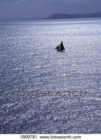 Stock Image - Galway Hooker, Dublin Bay, Ireland. Fotosearch