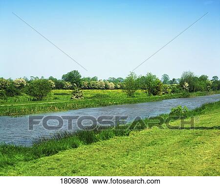 Grand Canal at Daingean, Co Offaly, Ireland View Large Photo Image Stock Photo - Grand Canal at Daingean, Co Offaly, Ireland. Fotosearch