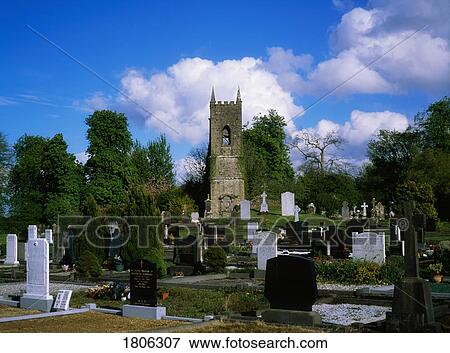 Stock Photo - Graveyard & old church, Ratoath, Co Meath, Ireland. Fotosearch