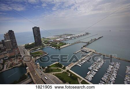 Harbor in Chicago, Illinois, USA View Large Photo Image Stock Photography - Harbor in Chicago, Illinois, USA. Fotosearch