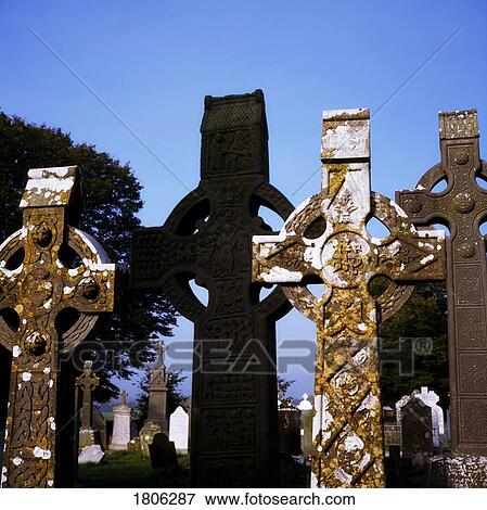 Stock Photo - High crosses, Co Louth, Monasterboice, Ireland. Fotosearch