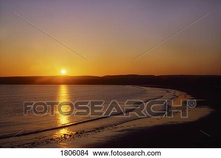 Picture - Lahinch At Sunset, Co Clare, Ireland. Fotosearch