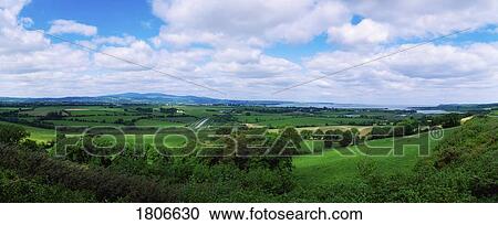 Stock Image - Landscape looking towards Dungarvan, Co Waterford, Ireland. Fotosearch