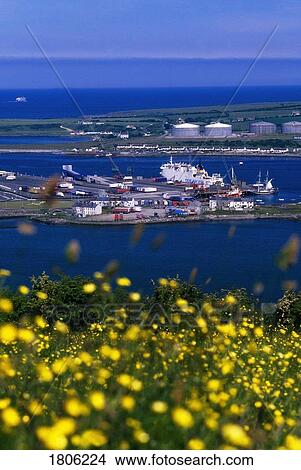 Picture - Larne Harbour ferry terminals, County Antrim, Northern Ireland. Fotosearch