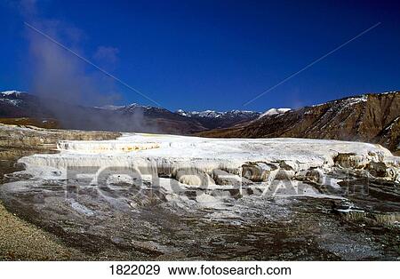 Mammoth Hot Springs, Yellowstone National Park, Wyoming, USA View Large Photo Image Stock Photo - Mammoth Hot Springs, Yellowstone National Park, Wyoming, USA. Fotosearch