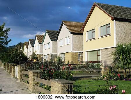 Stock Image - Modern detached housing. Fotosearch
