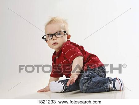 Stock Image - Portrait of a baby boy. Fotosearch