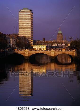 River Liffey, Liberty Hall and O'Connell Bridge in Dublin, Ireland View Large Photo Image Stock Photo - River Liffey, Liberty Hall and O'Connell Bridge in Dublin, Ireland. Fotosearch