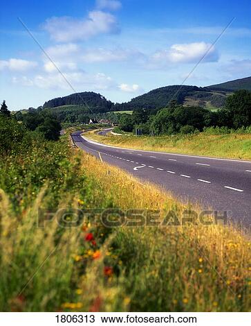 Stock Image - Roads near Newcastle, Co Wicklow, Ireland. Fotosearch