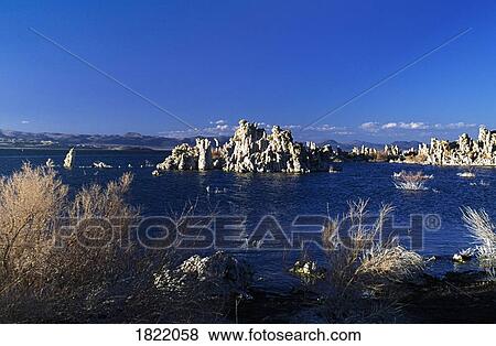 Rock formations Mono Lake, California, USA View Large Photo Image Stock Photo - Rock formations Mono Lake, California, USA. Fotosearch