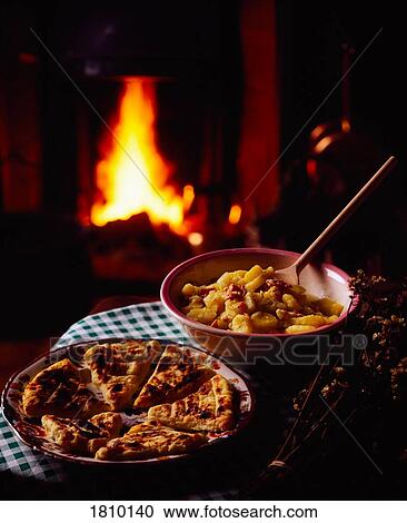 Stock Image - Rustic food in farmhouse. Fotosearch
