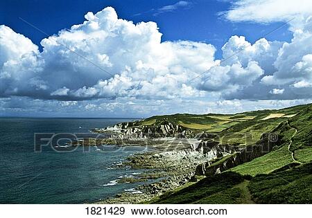Stock Photo - Shoreline in North Devon, England. Fotosearch