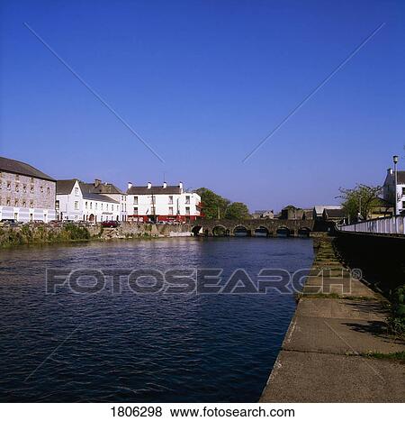 Sligo City, old bridge on the River Garavogue, Ireland View Large Photo Image Stock Photo - Sligo City, old bridge on the River Garavogue, Ireland. Fotosearch
