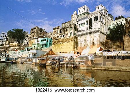 Stock Photography - Steps on the banks of the Ganges river, India. Fotosearch