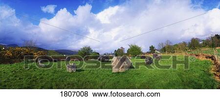 Stock Photo - Stone Circle, Kenmare, Co Kerry, Ireland. Fotosearch