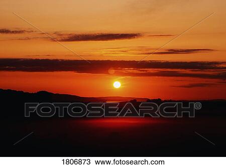 Stock Image - Sunrise near Lisheen, Co Cork, Ireland. Fotosearch