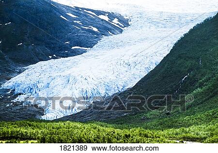Stock Photo - Svartisen Glacier, Norway. Fotosearch