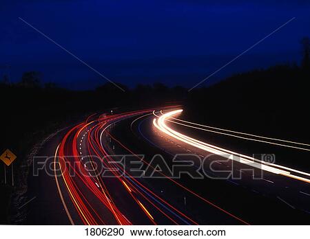 Tail lights of cars at night View Large Photo Image Stock Image - Tail lights of cars at night. Fotosearch