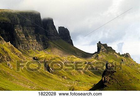 Stock Photo - The Quiraing on the Isle of Skye, Scotland. Fotosearch