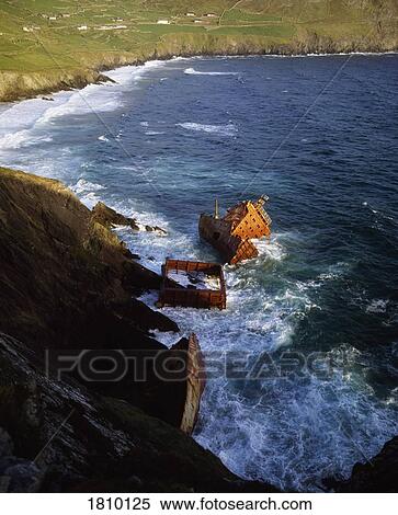 The Ranga shipwreck, Slea Head, Dingle Peninsula, Co Kerry, Ireland View Large Photo Image Stock Photography - The Ranga shipwreck, Slea Head, Dingle Peninsula, Co Kerry, Ireland. Fotosearch