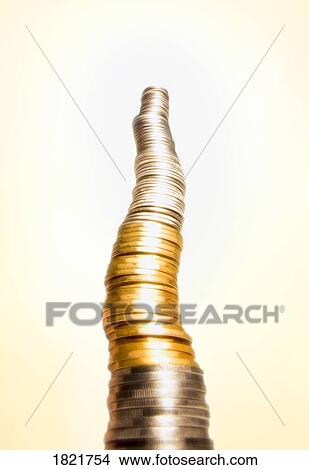 Picture - Tower of coins. Fotosearch
