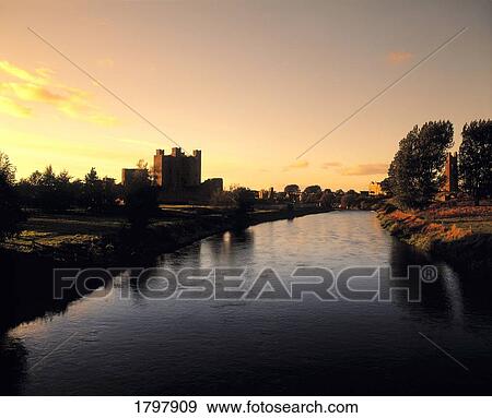 Trim Castle and the River Boyne, Trim, Co Meath, Ireland View Large Photo Image Stock Photo - Trim Castle and the River Boyne, Trim, Co Meath, Ireland. Fotosearch