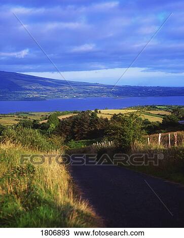 Stock Image - View of County Leitrim and Lough Allen from County Roscommon, Ireland. Fotosearch