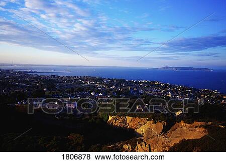Stock Photo - View of Dublin Bay taken from Dalkey, County Dublin, Ireland. Fotosearch