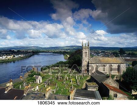 View of Limerick city over St Mary's Cathedral and River Shannon, County Limerick, Ireland View Large Photo Image Stock Photography - View of Limerick city over St Mary's Cathedral and River Shannon, County Limerick, Ireland. Fotosearch