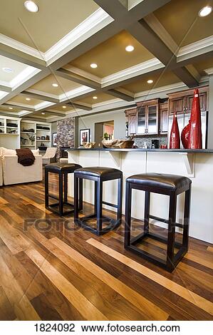 Bar stools in a kitchen View Large Photo Image Stock Image - Bar stools in a kitchen. Fotosearch