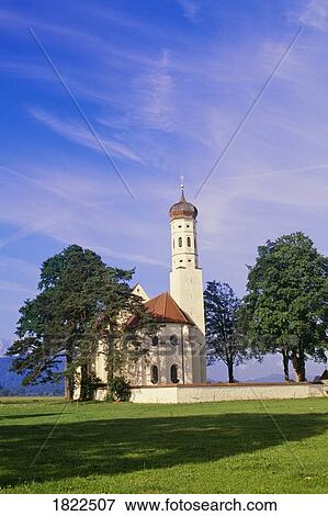 Bavarian church near Fussen, Bavaria, Germany View Large Photo Image Stock Photo - Bavarian church near Fussen, Bavaria, Germany. Fotosearch