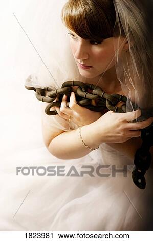 Stock Image - Bride in bondage . Fotosearch
