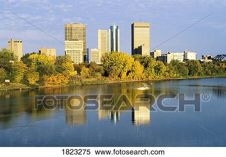 Buildings in Downtown Winnipeg reflected in the Red River, Manitoba, Canada View Large Photo Image Stock Photography - Buildings in Downtown Winnipeg reflected in the Red River, Manitoba, Canada. Fotosearch