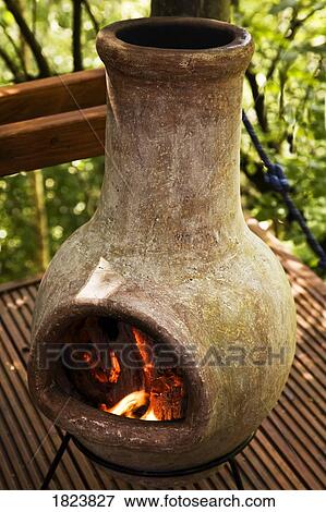 Chimea (outdoor fireplace) View Large Photo Image Stock Photo - Chimea (outdoor fireplace). Fotosearch