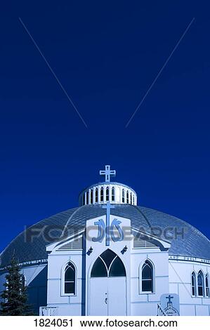 Church, Inuvik, NWT, Canada View Large Photo Image Stock Image - Church, Inuvik, NWT, Canada. Fotosearch
