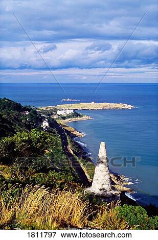Stock Photo - Co Dublin, Dalkey Island from Killiney Hill, Ireland. Fotosearch