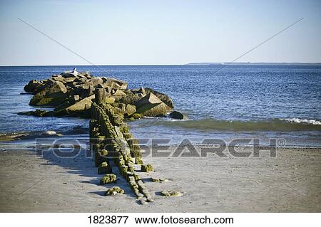 Coney Island seashore View Large Photo Image Stock Photo - Coney Island seashore . Fotosearch