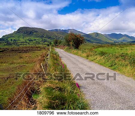 Country road near Maam Cross, Co Galway, Ireland View Large Photo Image Stock Photograph - Country road near Maam Cross, Co Galway, Ireland. Fotosearch