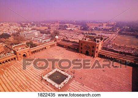 Courtyard of the Jama Masjid Mosque, Delhi, India View Large Photo Image Stock Photography - Courtyard of the Jama Masjid Mosque, Delhi, India. Fotosearch
