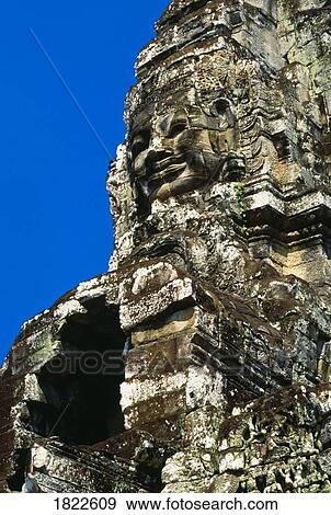 Detail of stone carvings, The Bayon, Angkor Thom, Cambodia View Large Photo Image Stock Photo - Detail of stone carvings, The Bayon, Angkor Thom, Cambodia. Fotosearch