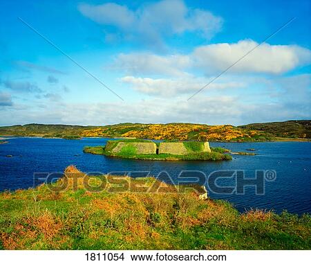 Doon Fort, Lough Doon, near Portnoo, Co Donegal, Ireland View Large Photo Image Picture - Doon Fort, Lough Doon, near Portnoo, Co Donegal, Ireland. Fotosearch