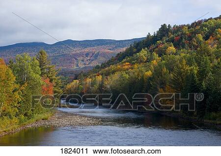 Stock Image - Du Diable River, Mont Tremblant, Quebec, Canada . Fotosearch