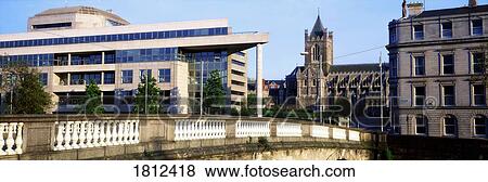 Dublin, Co Dublin, Ireland, corporate buildings, bridge and Christ Church View Large Photo Image Stock Photo - Dublin, Co Dublin, Ireland, corporate buildings, bridge and Christ Church. Fotosearch