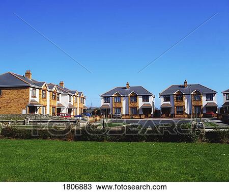 Dublin housing estate, Ireland View Large Photo Image Stock Image - Dublin housing estate, Ireland. Fotosearch