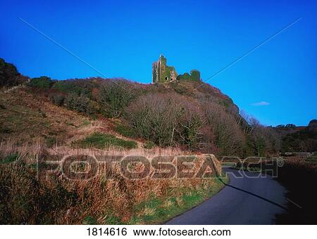 Dunhill Castle, Dunhill, Co Waterford, Ireland View Large Photo Image Stock Photograph - Dunhill Castle, Dunhill, Co Waterford, Ireland. Fotosearch